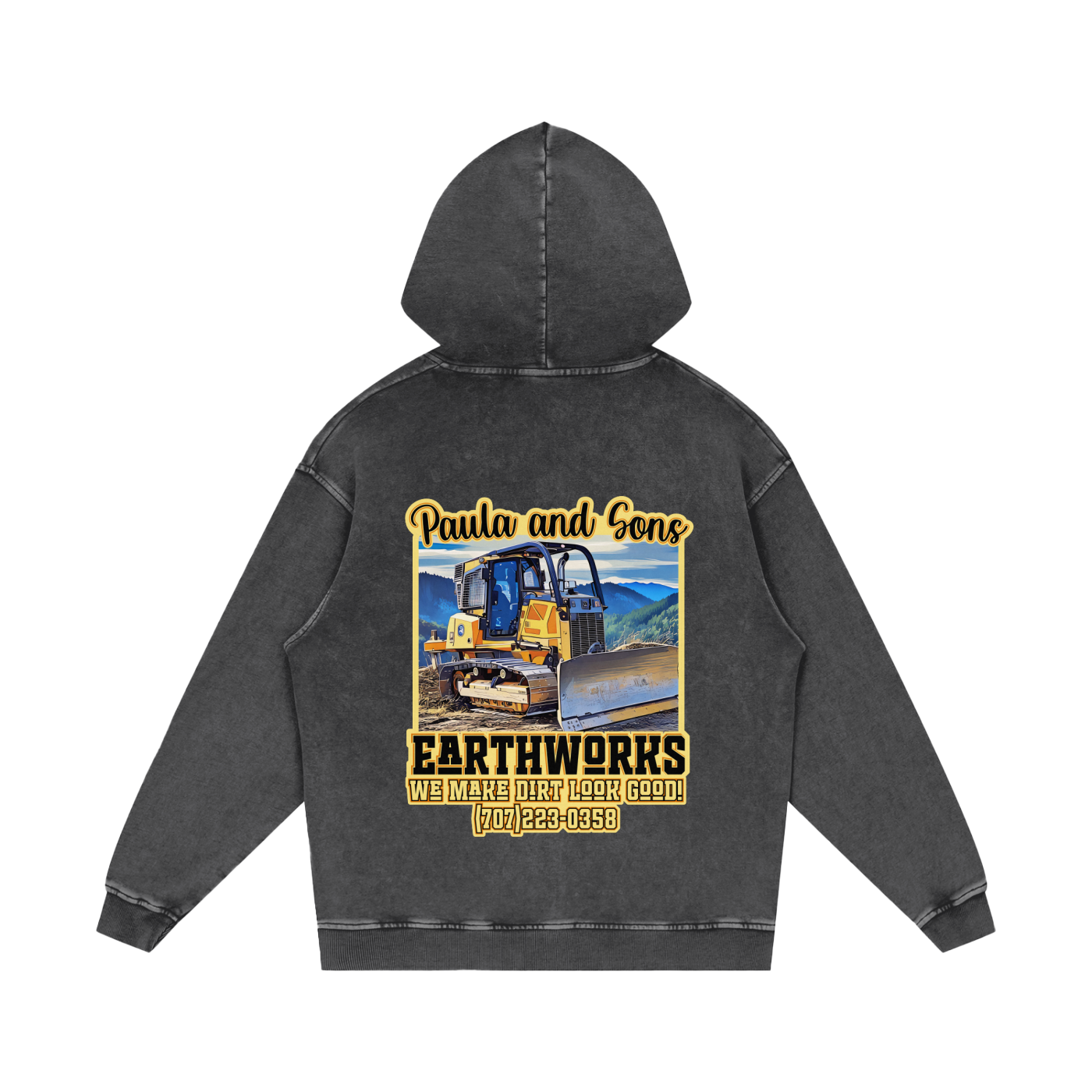 PASE Acid Wash Oversize Hoodie - 420 GSM