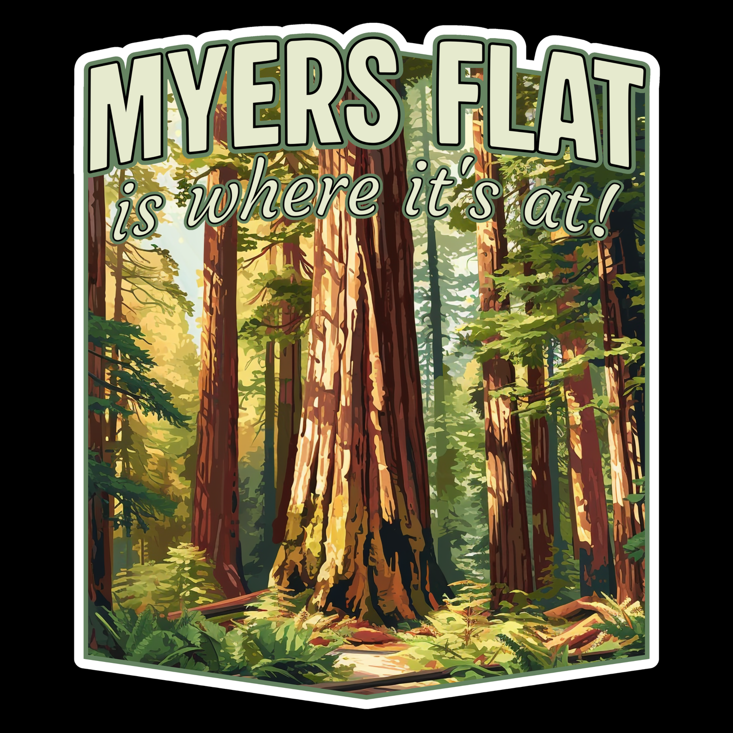 Myers Flat 4" Sticker