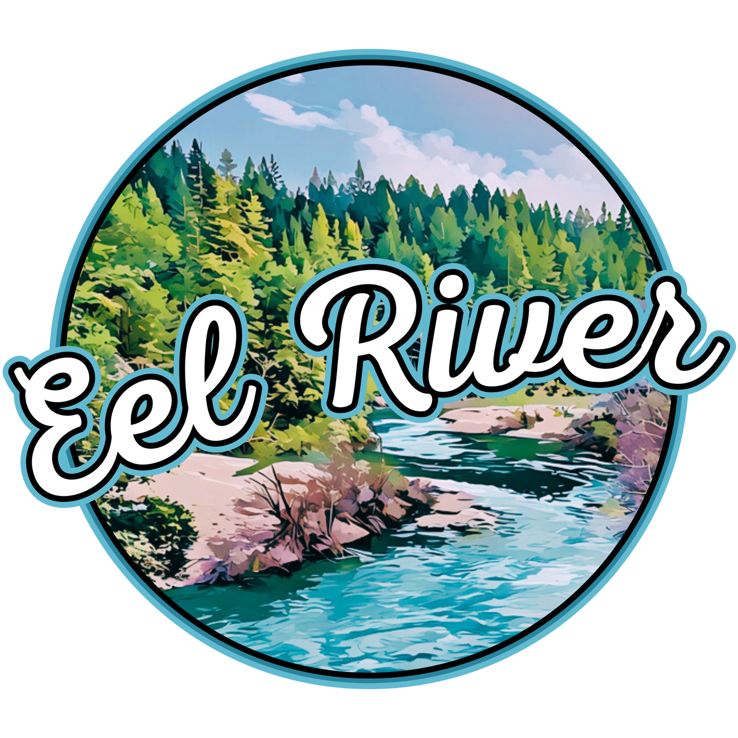 Eel River 4" Sticker