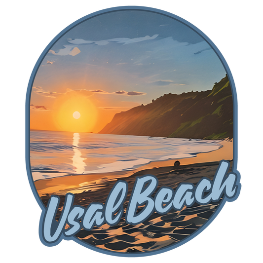 Usal Beach Sunset 4" Sticker