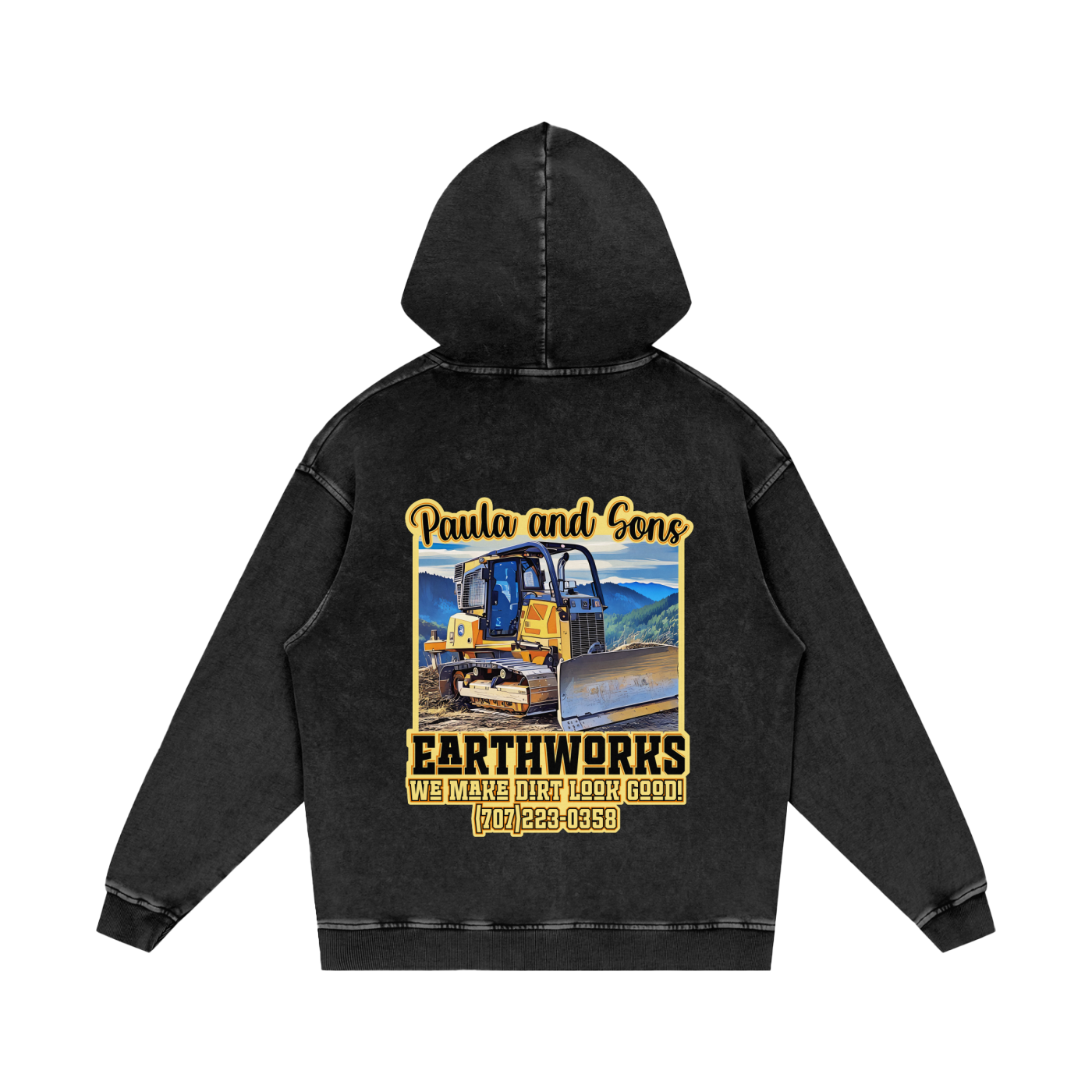 PASE Acid Wash Oversize Hoodie - 420 GSM