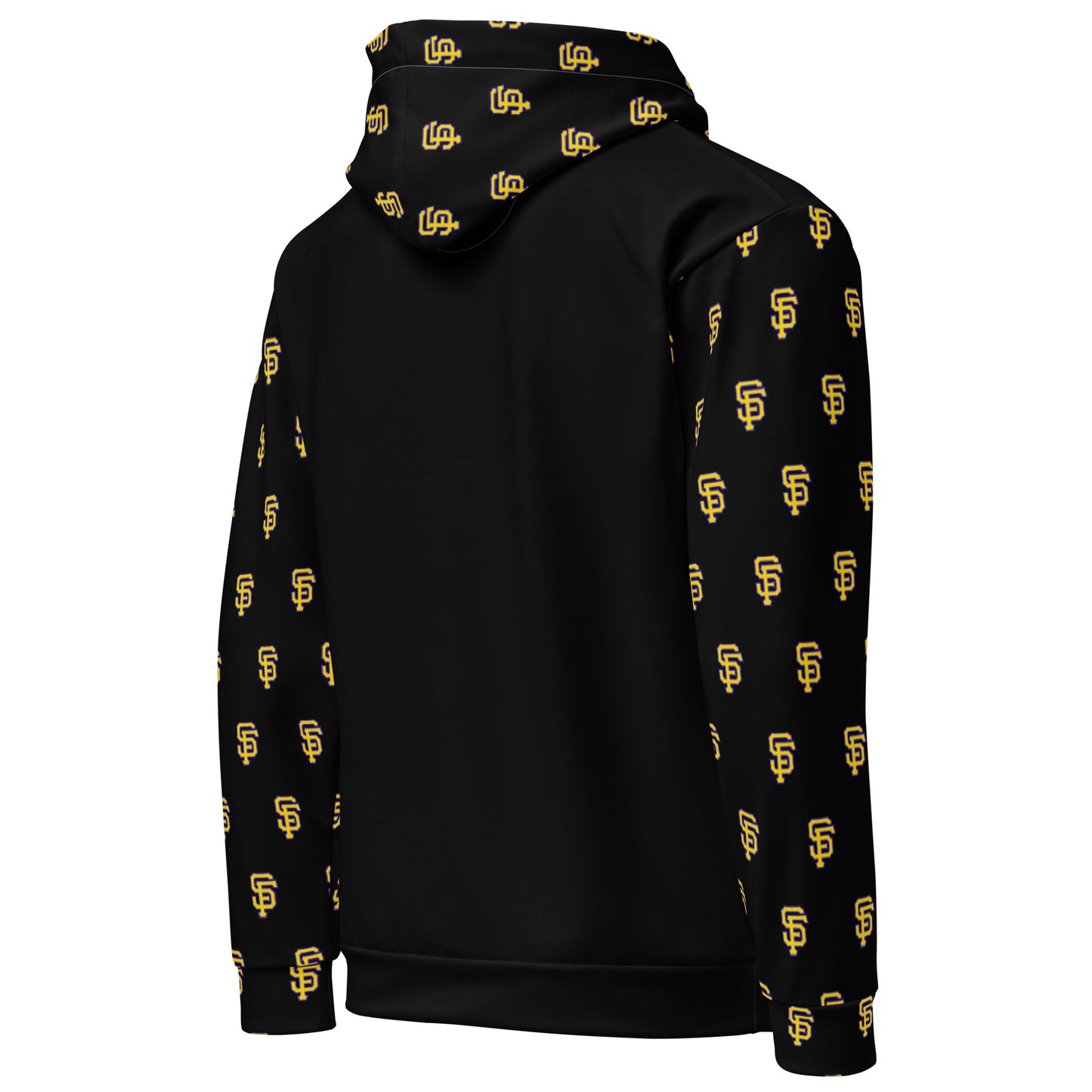 SF Black Hoodie with Printed Sleeves