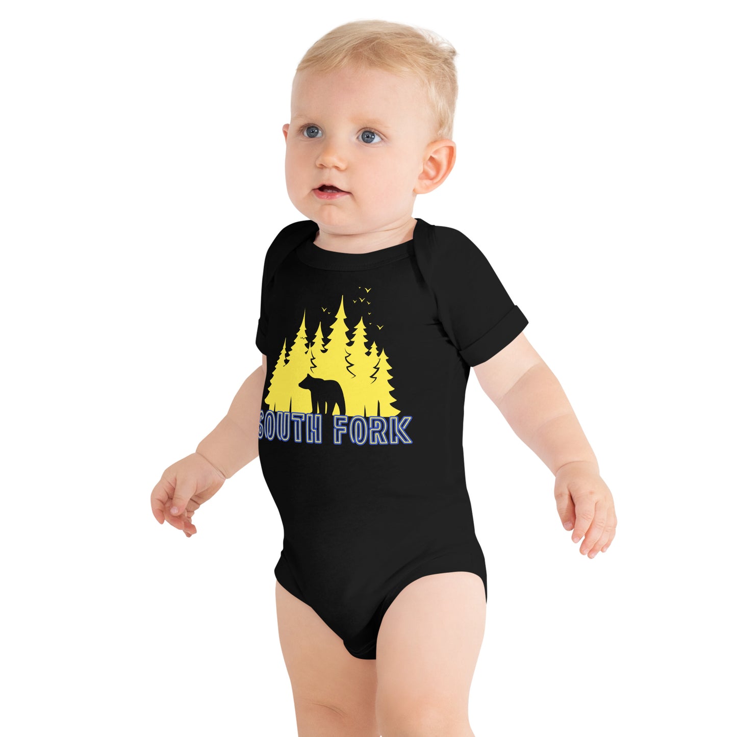 South Fork Cub Trees Baby short sleeve one piece