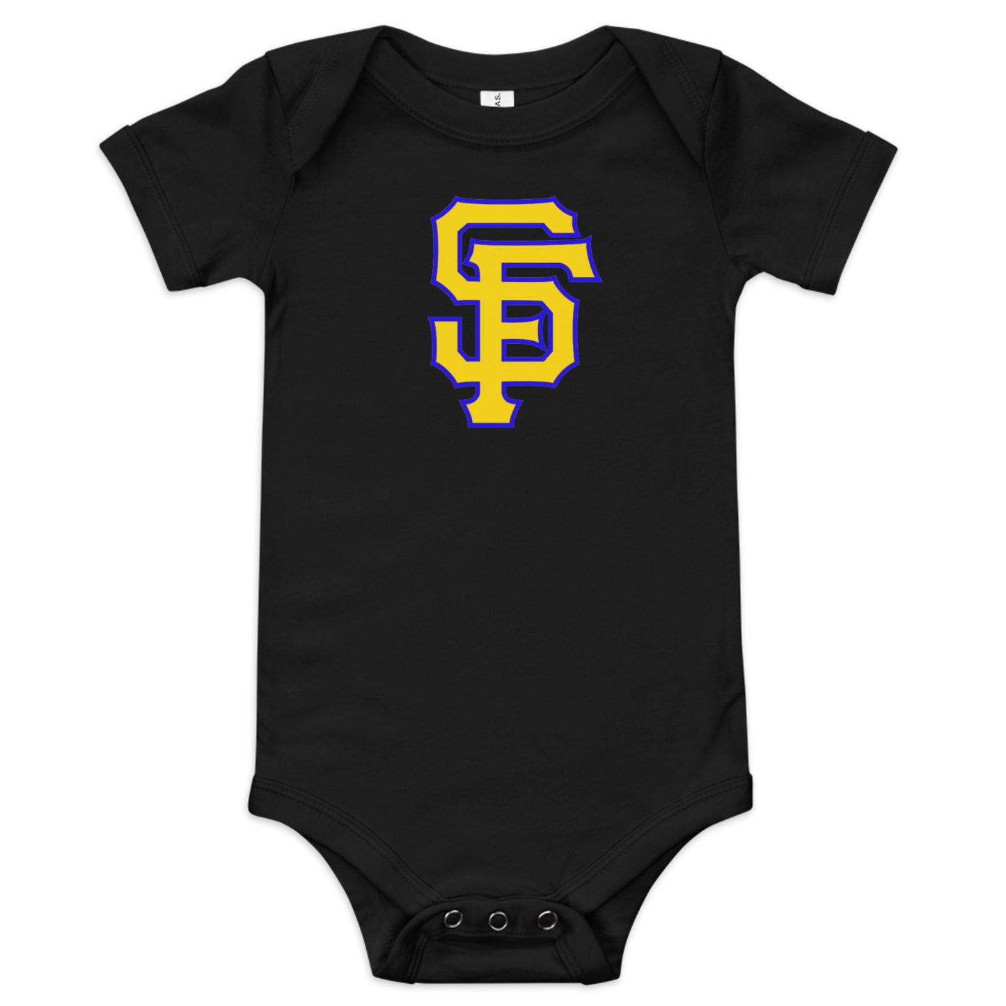 SF Blue and Gold Baby Short Sleeve One Piece