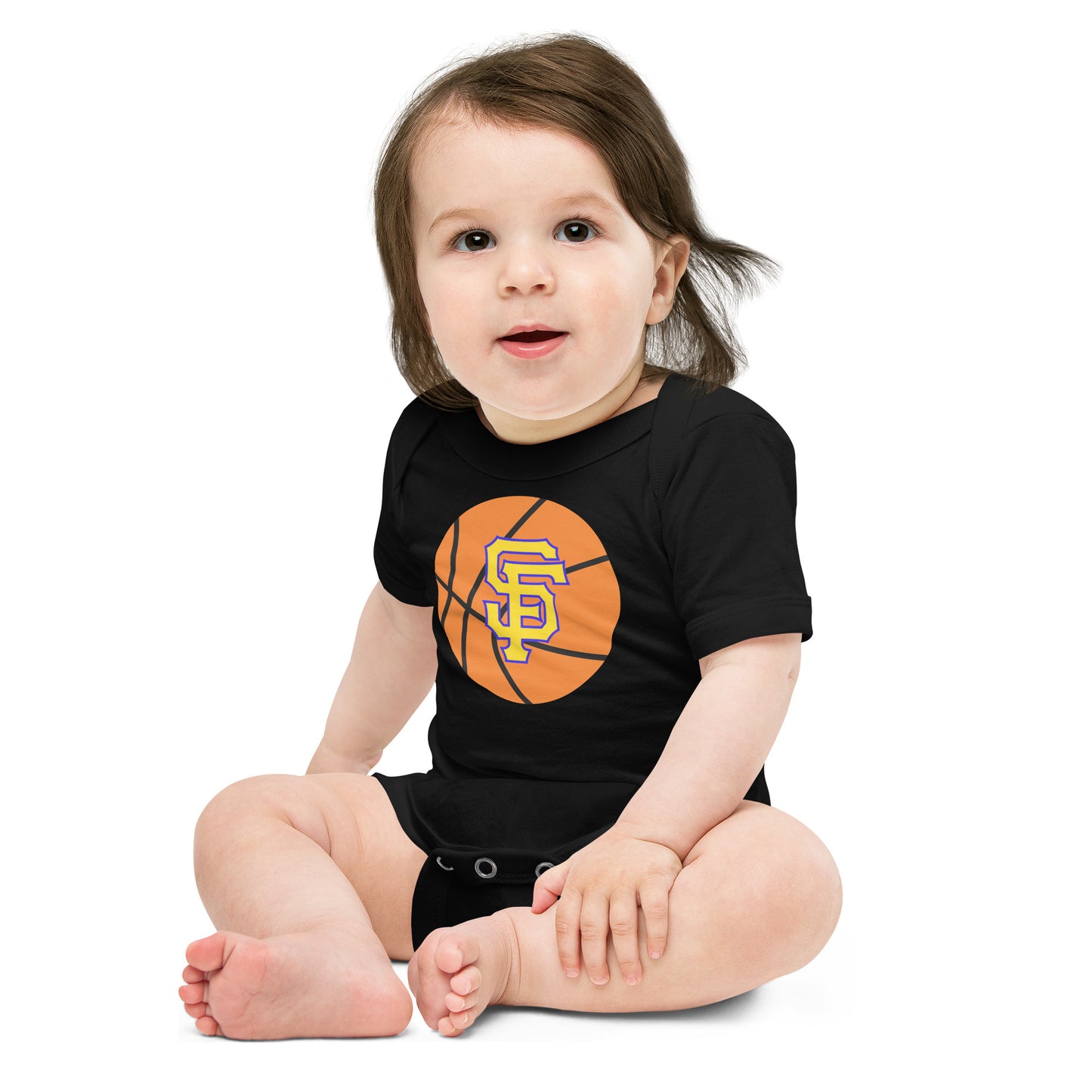 SF Basketball Baby short sleeve one piece