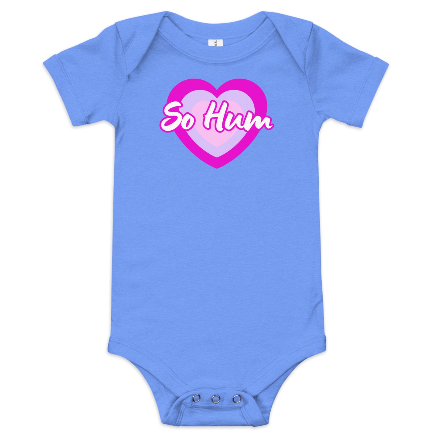 So Hum Pink Hearts Baby short sleeve one piece