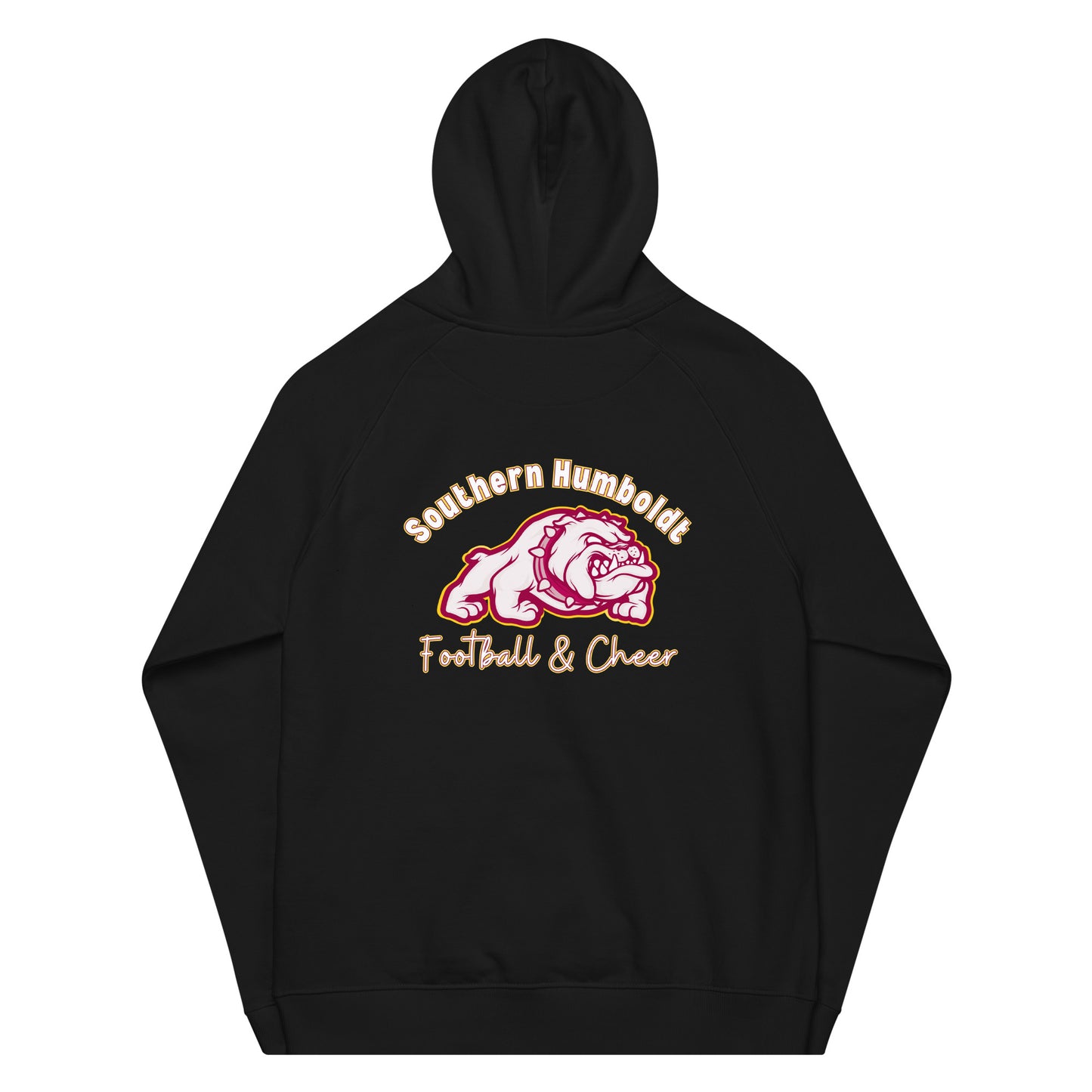 Southern Humboldt Bulldogs eco raglan hoodie