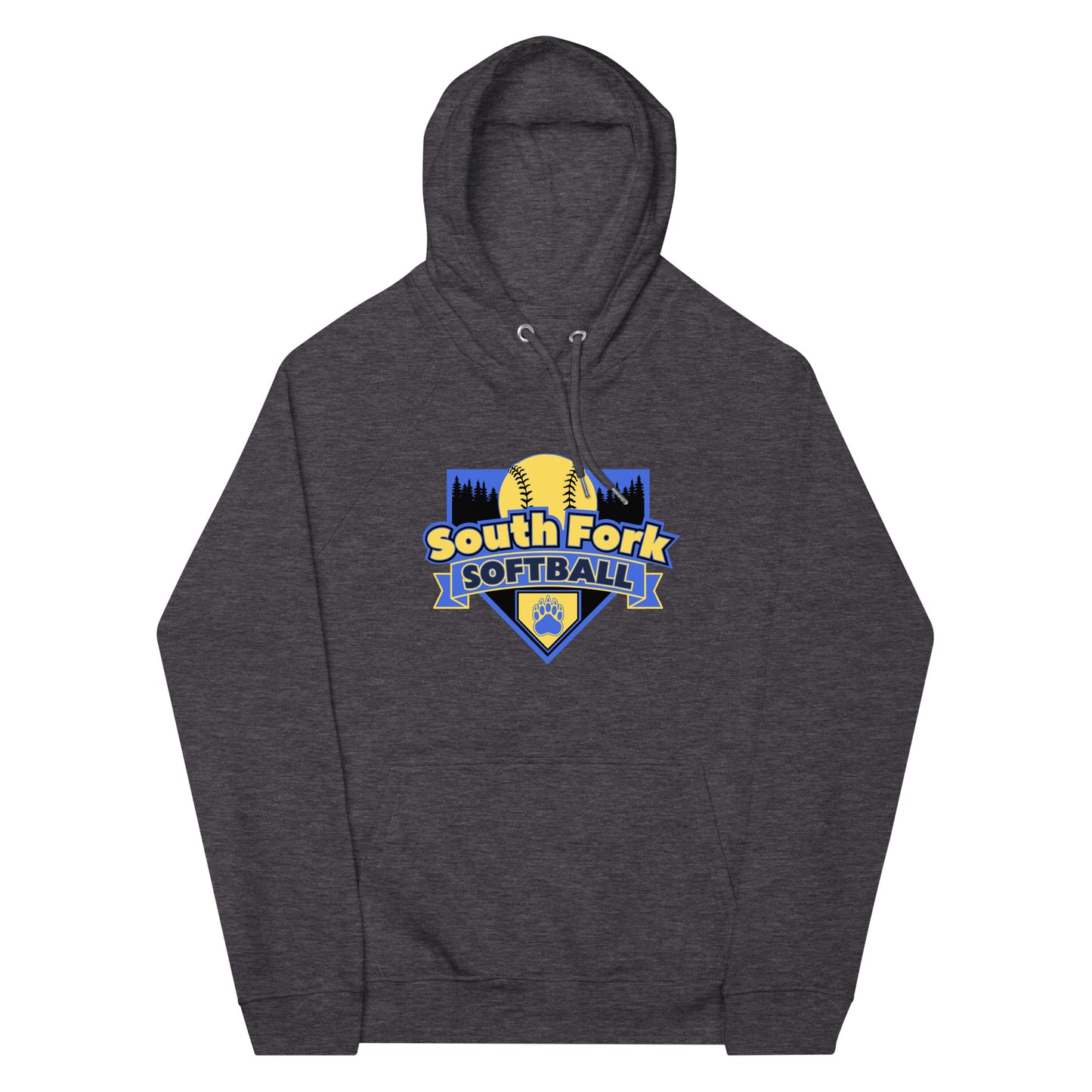 South Fork Softball White eco raglan hoodie