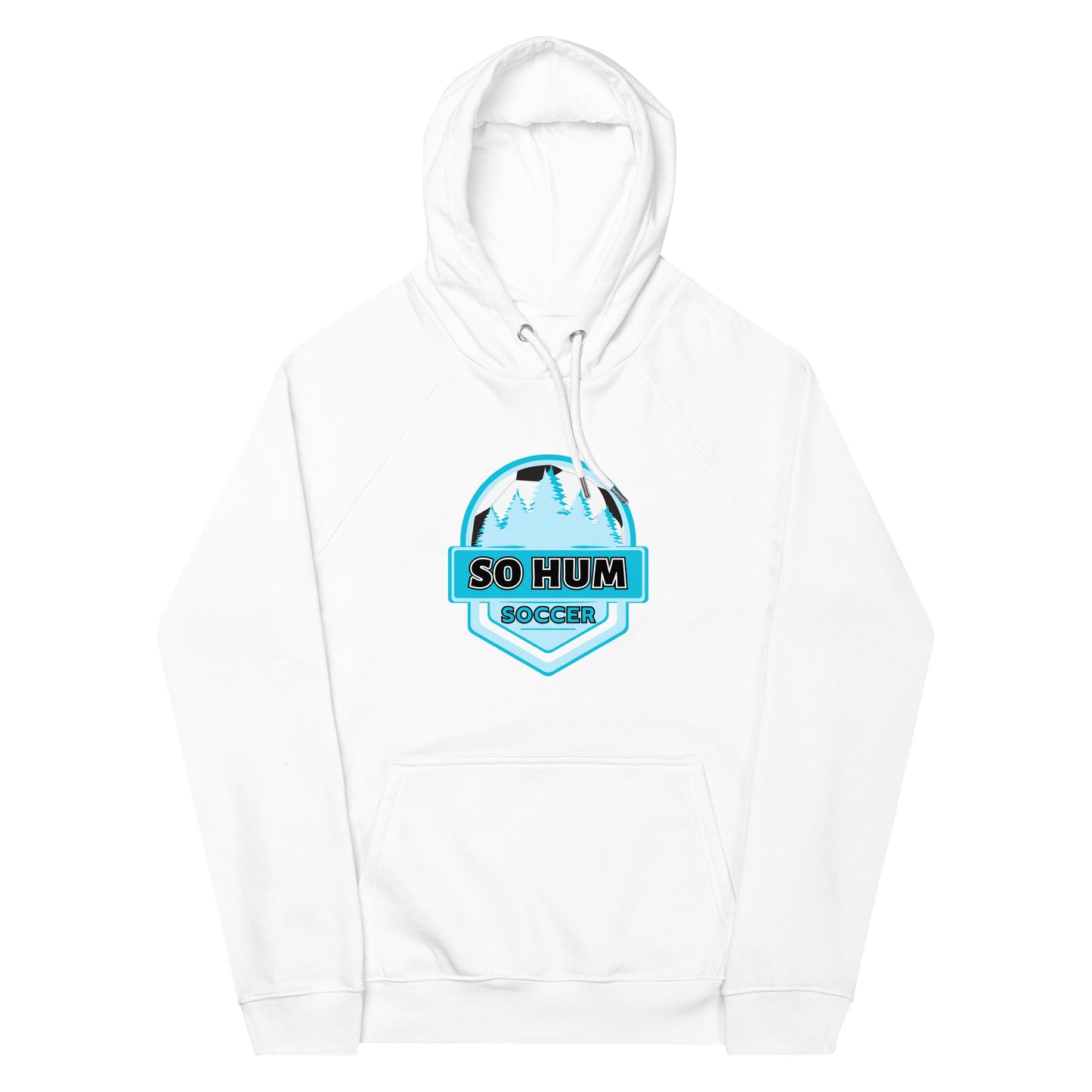So Hum Soccer Blue eco raglan hoodie
