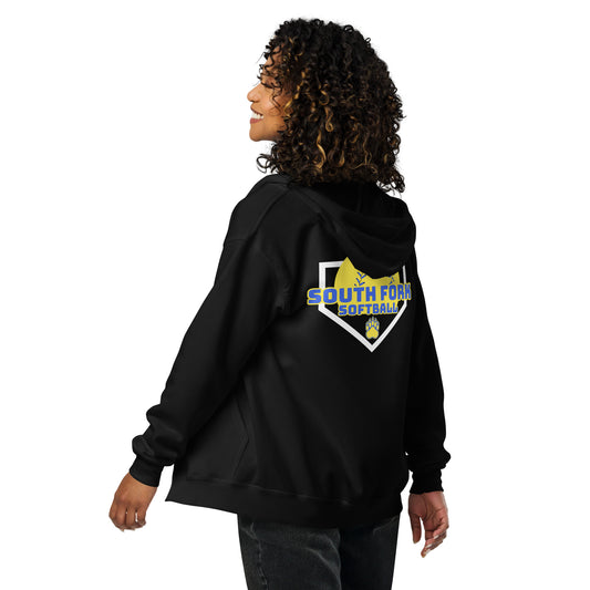 South Fork Softball Home Plate Unisex heavy blend zip hoodie