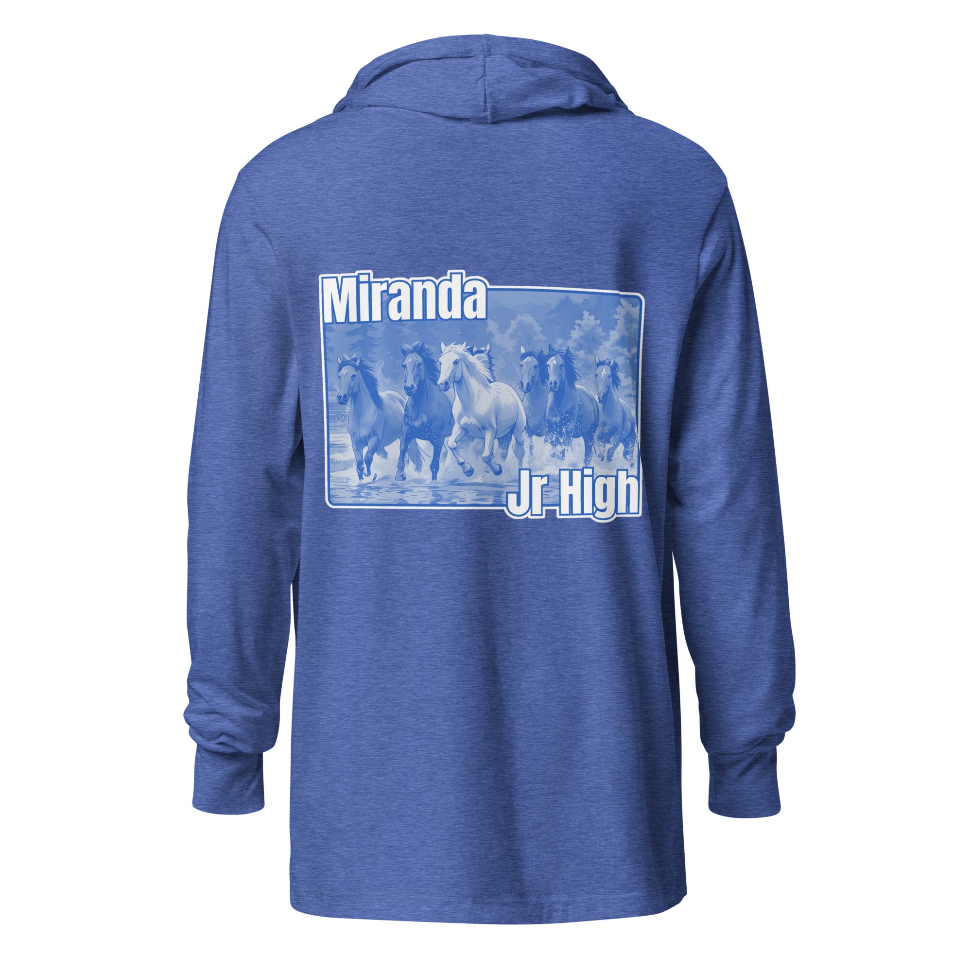 Miranda Jr High Mustangs Hooded long-sleeve tee – Humboldt Lost