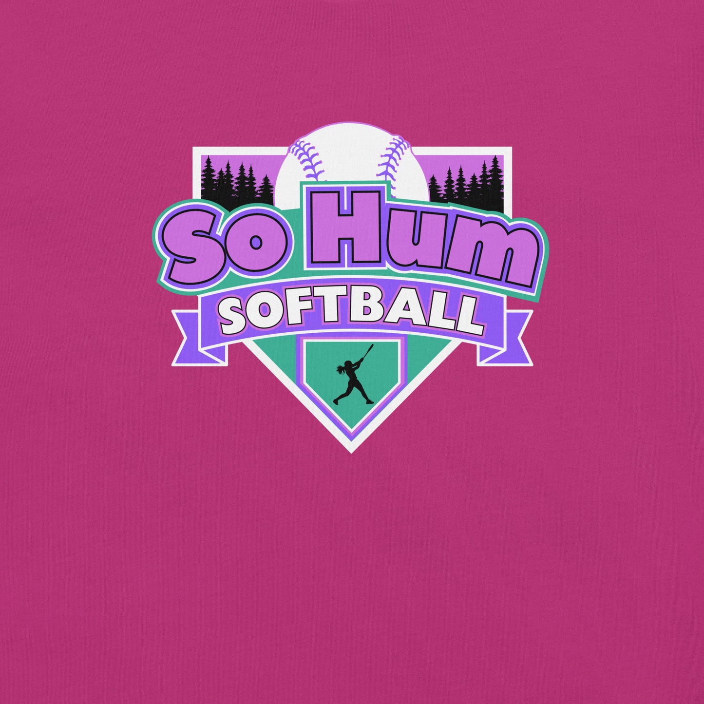 So Hum Softball Pink t-shirt