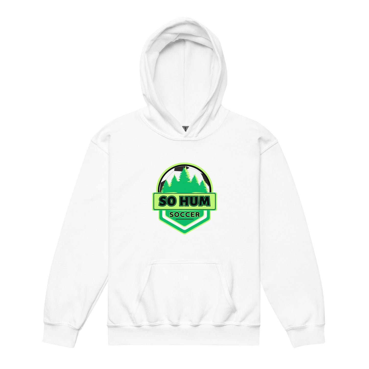 So Hum Soccer Green Youth heavy blend hoodie