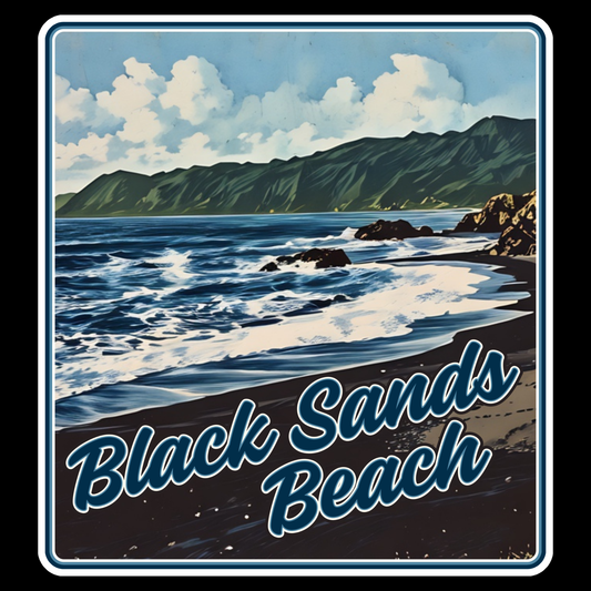 Black Sands Beach 4" Sticker 25 pack