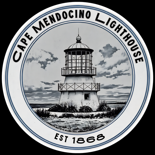 CM Lighthouse BW 4" Sticker 25 Pack