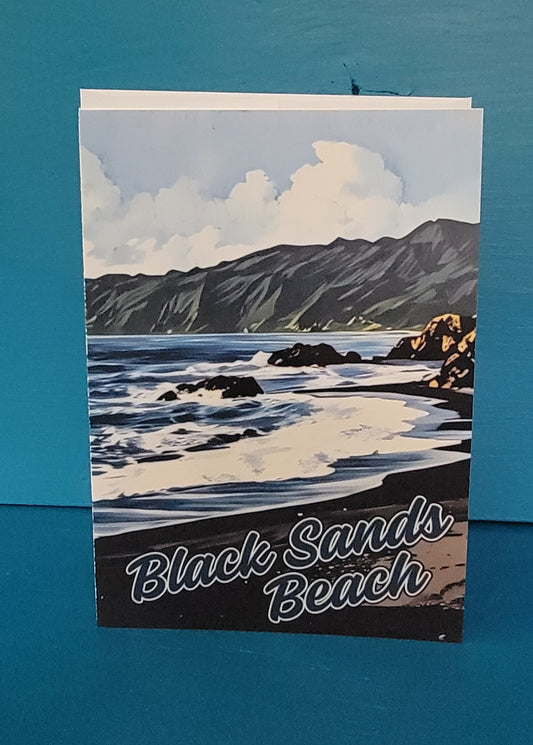 Black Sands Beach Greeting Card