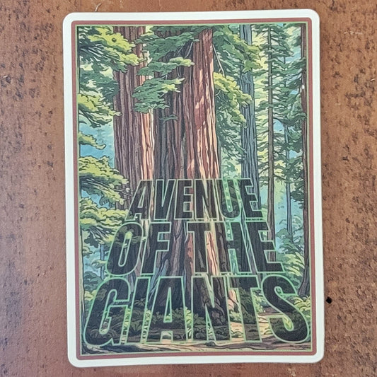 Avenue of the Giants 4" Sticker