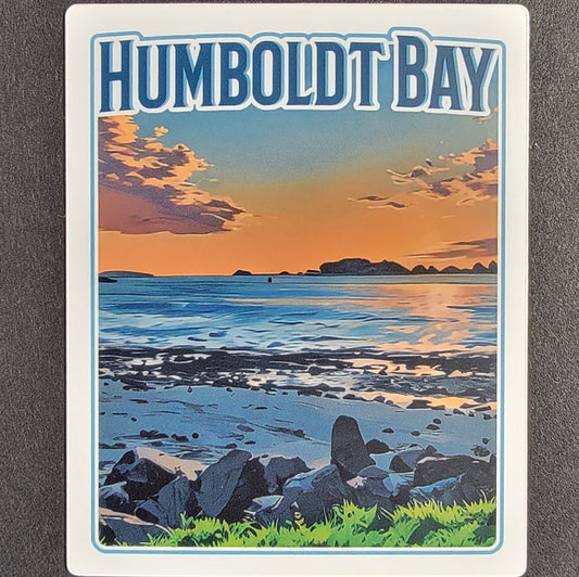 Humboldt Bay Sunset 4" Sticker