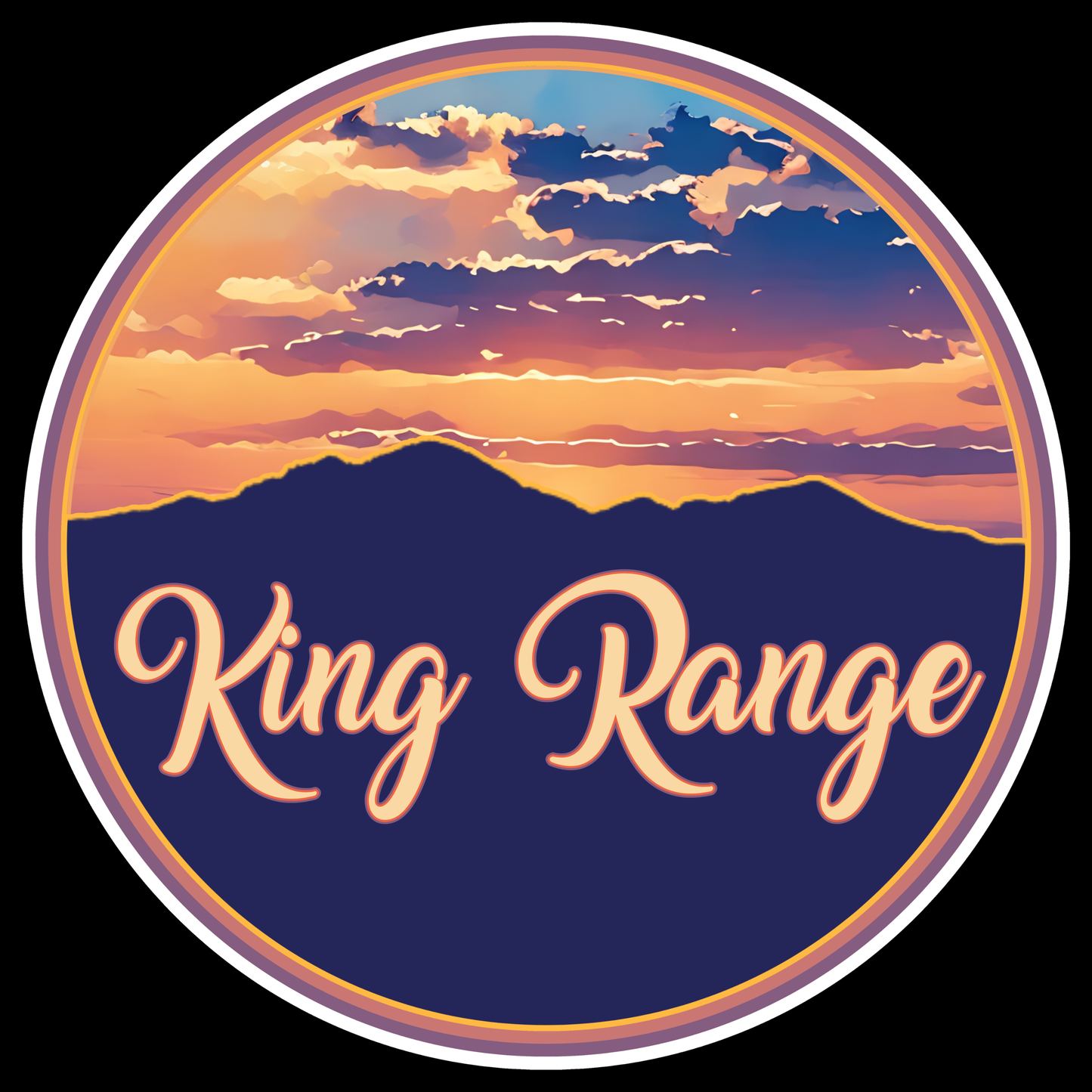 King Range 4" Sticker 25 Pack