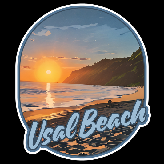 Usal Beach Sunset 4" Sticker