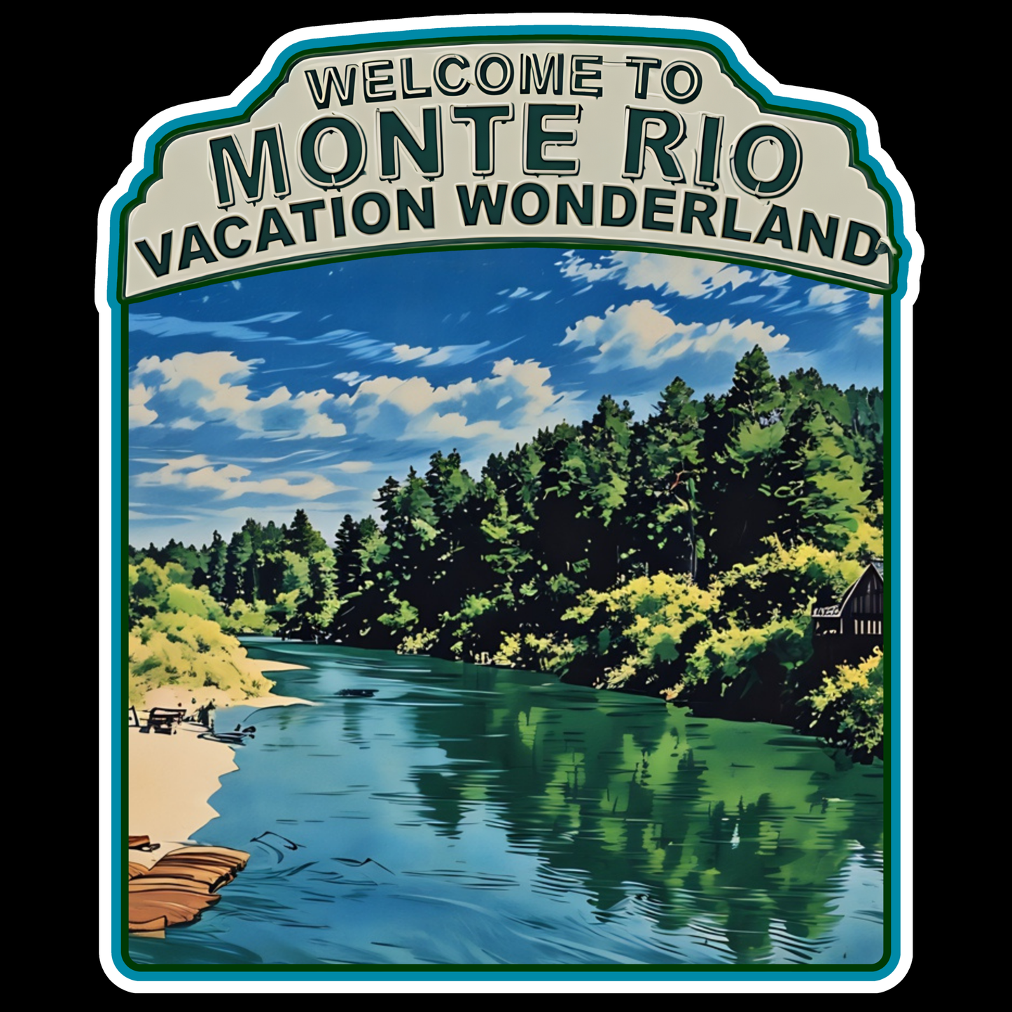 Monte Rio 4" Sticker 25 Pack