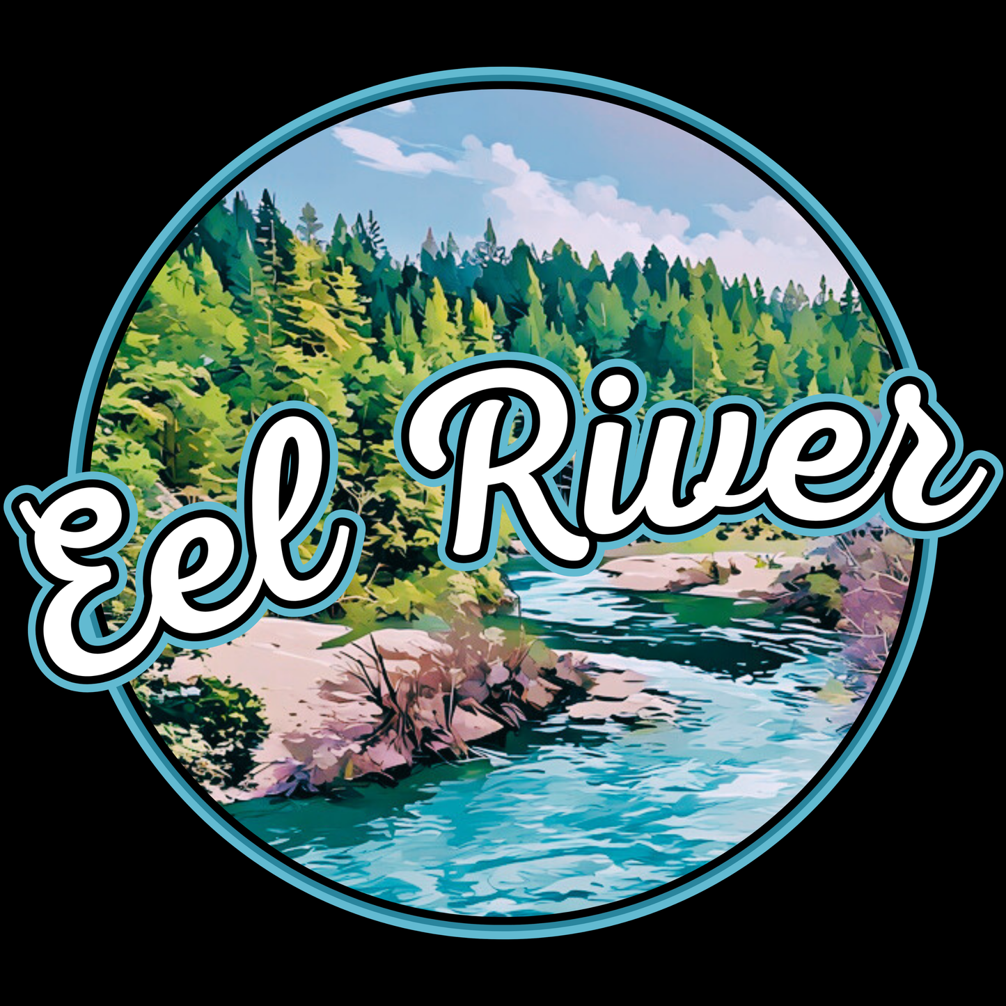 Eel River 4" Sticker 25 Pack
