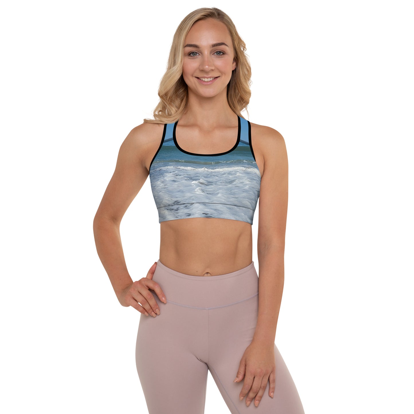 Lost Coast Waves Padded Sports Bra