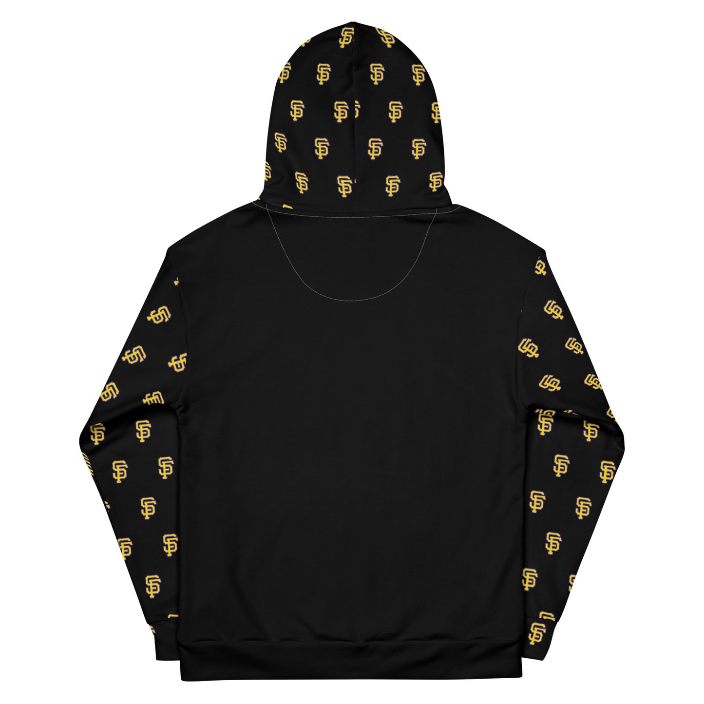 SF Black Hoodie with Printed Sleeves