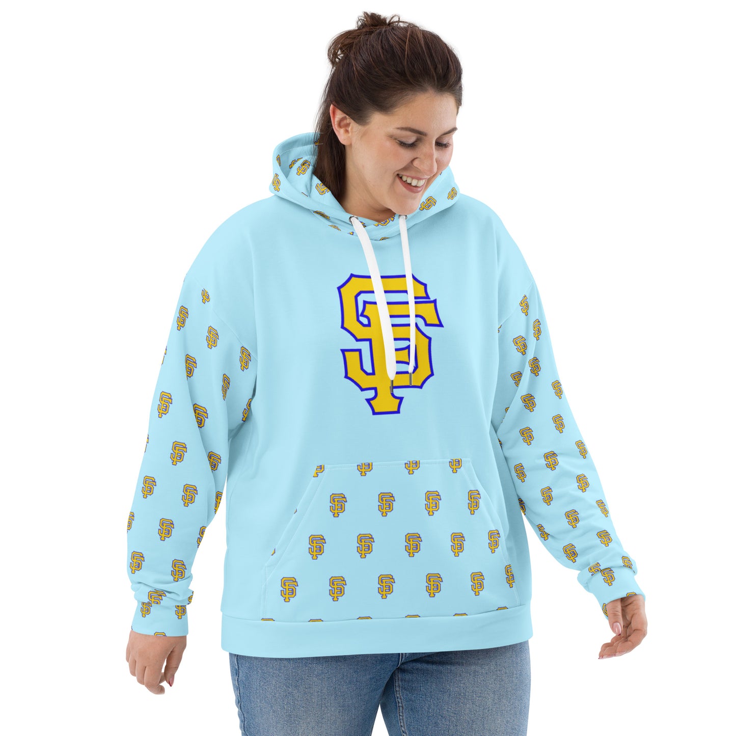 SF Baby Blue All Over Hoodie