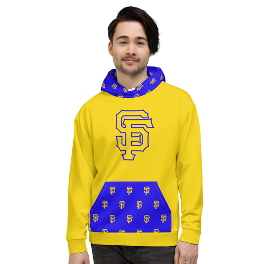 SF Yellow Gold with Blue Hoodie