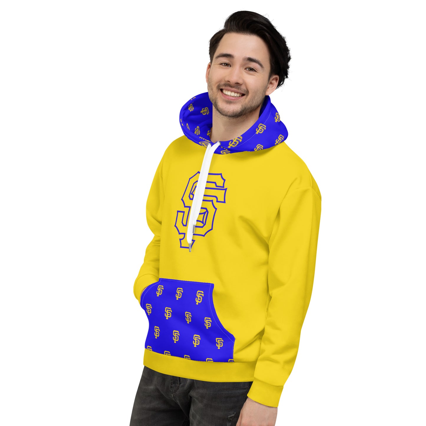 SF Yellow Gold with Blue Hoodie