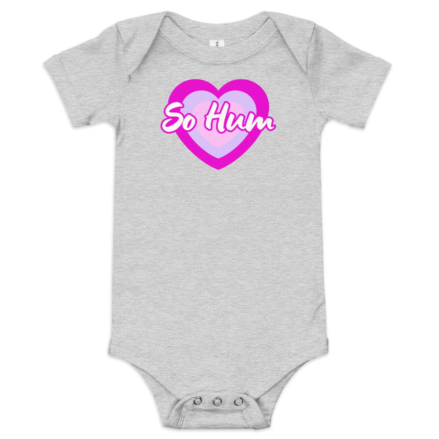 So Hum Pink Hearts Baby short sleeve one piece