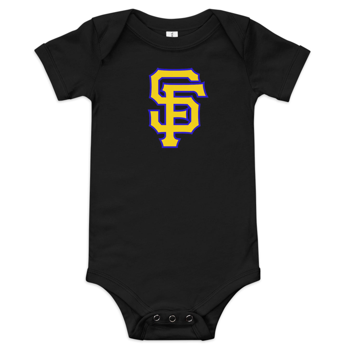 SF Blue and Gold Baby Short Sleeve One Piece