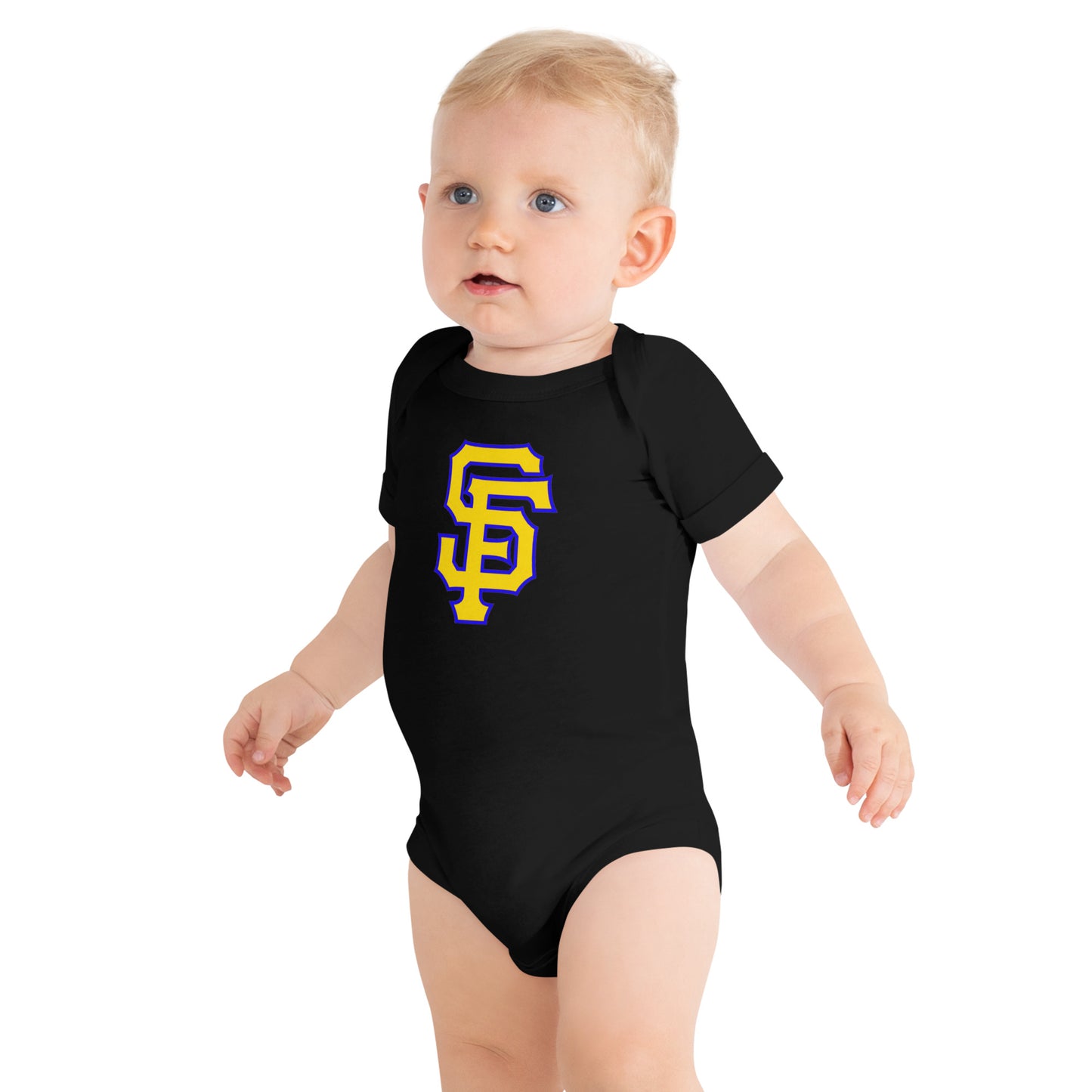 SF Blue and Gold Baby Short Sleeve One Piece