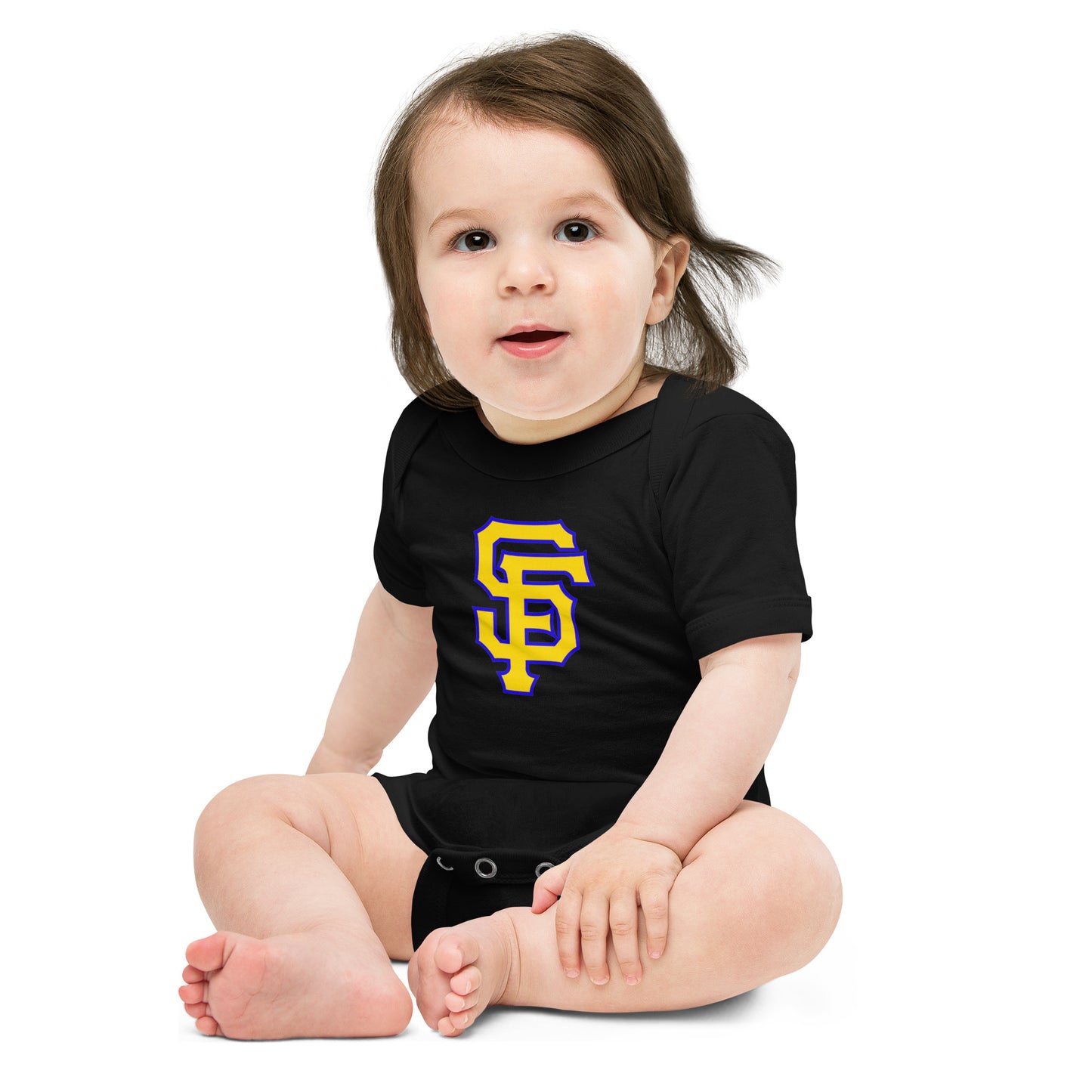 SF Blue and Gold Baby Short Sleeve One Piece