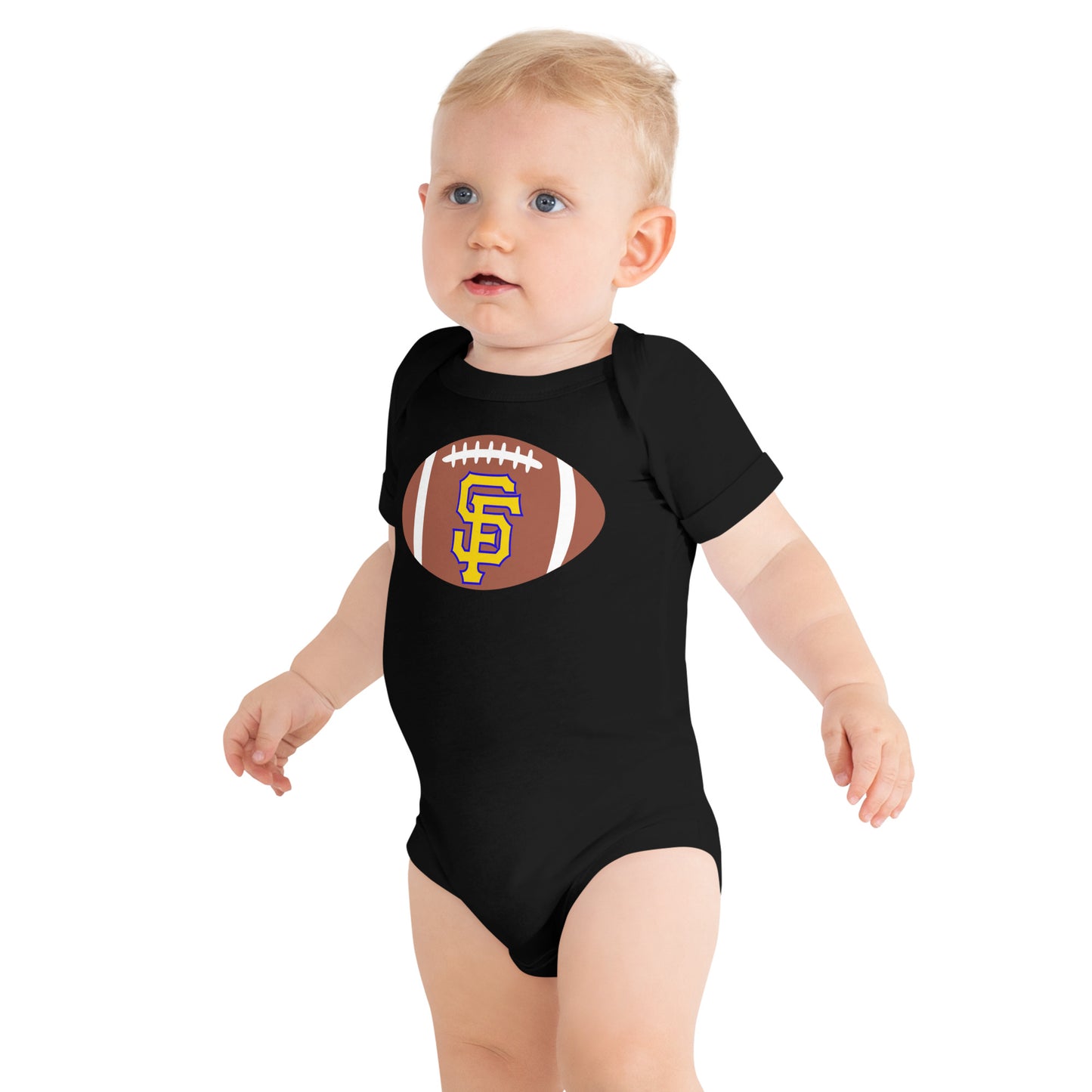 SF Football Baby short sleeve one piece