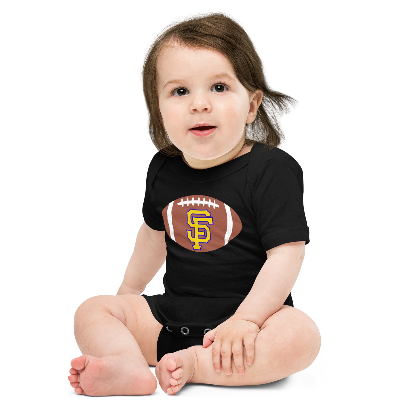 SF Football Baby short sleeve one piece