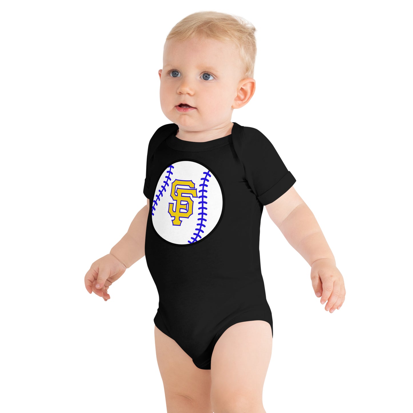 SF Baseball Baby short sleeve one piece