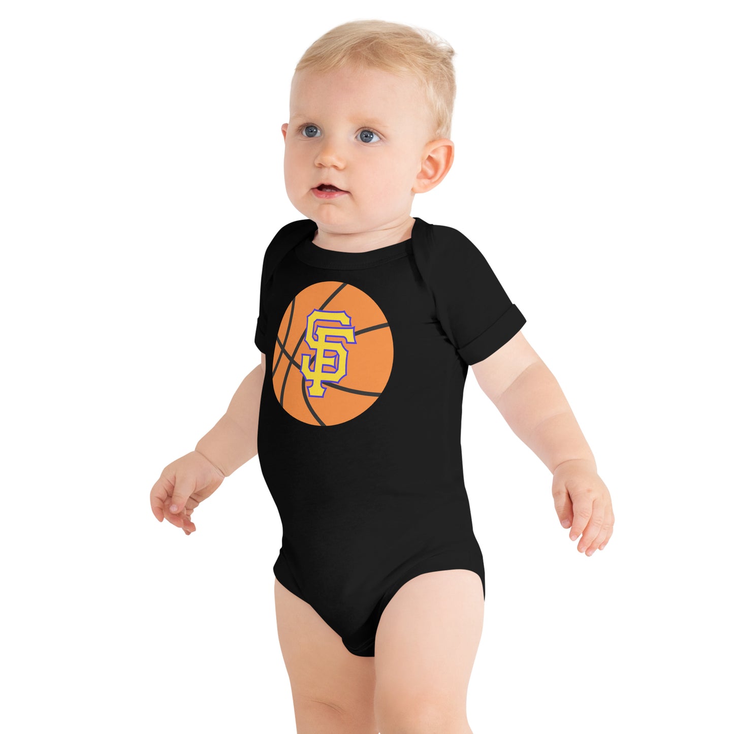 SF Basketball Baby short sleeve one piece