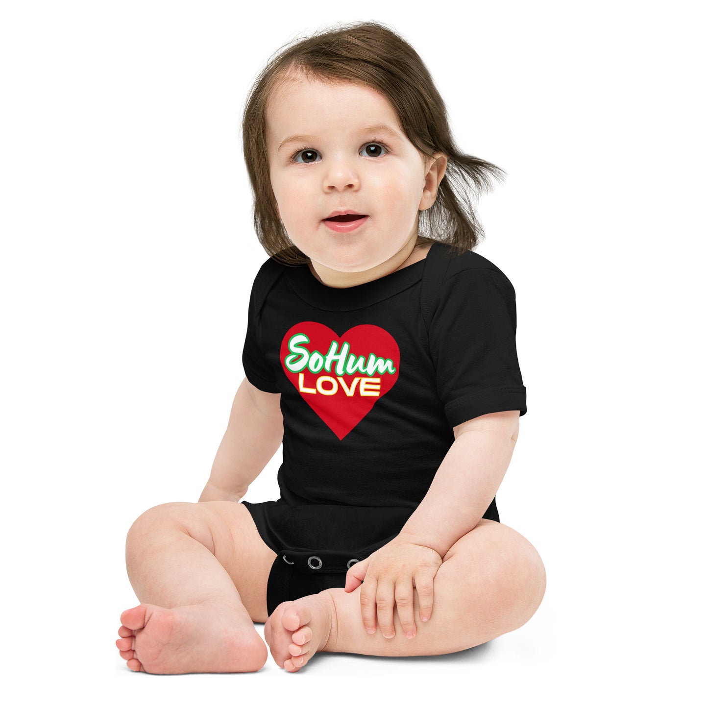 SoHum Love Heart Baby short sleeve one piece