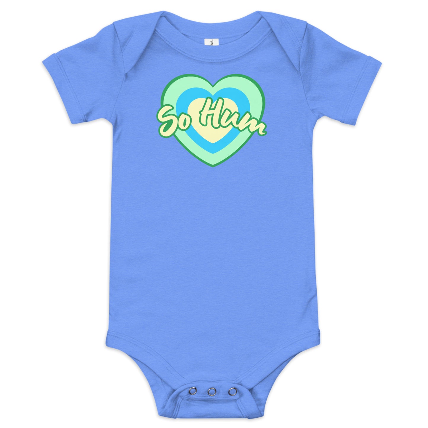 So Hum Green Hearts Baby short sleeve one piece