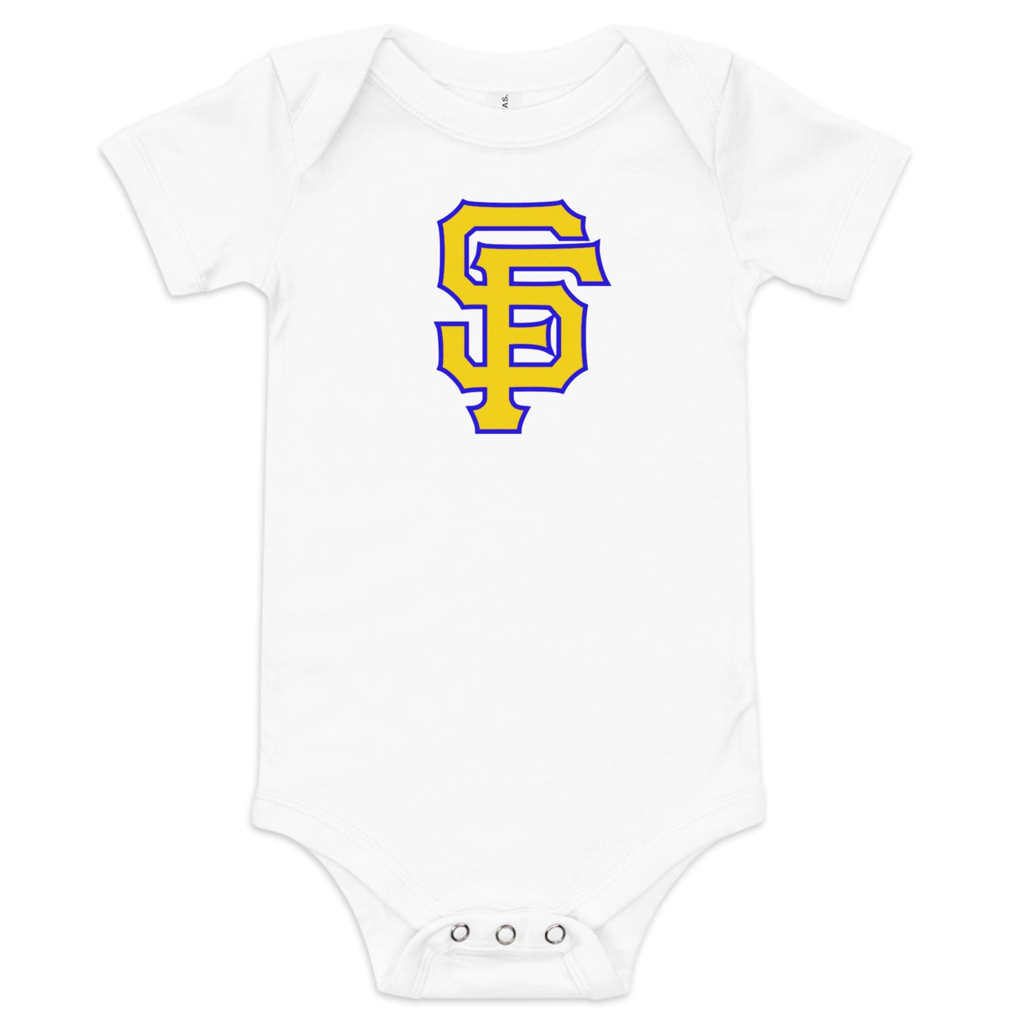 SF Blue and Gold Baby Short Sleeve One Piece