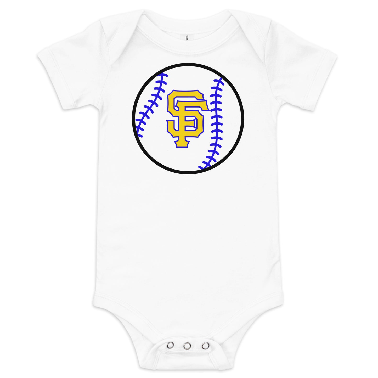 SF Baseball Baby short sleeve one piece