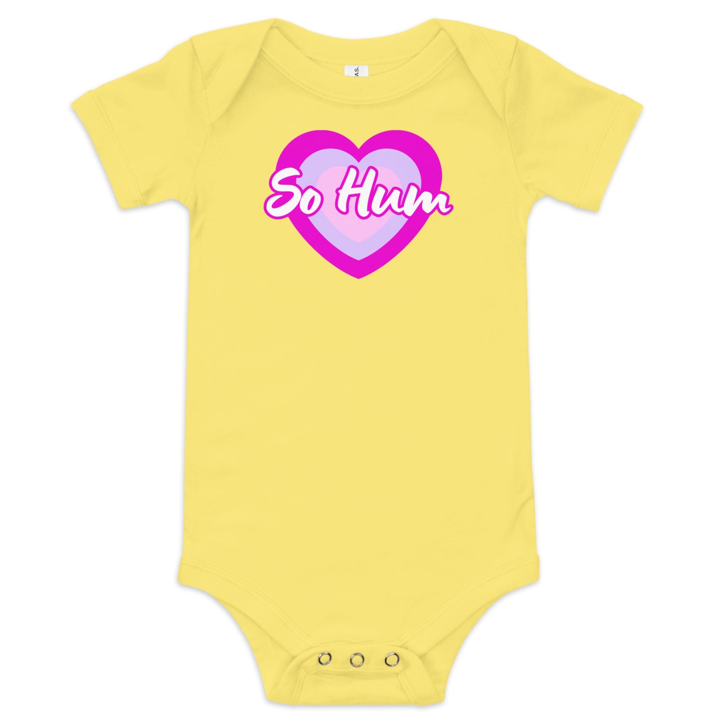 So Hum Pink Hearts Baby short sleeve one piece