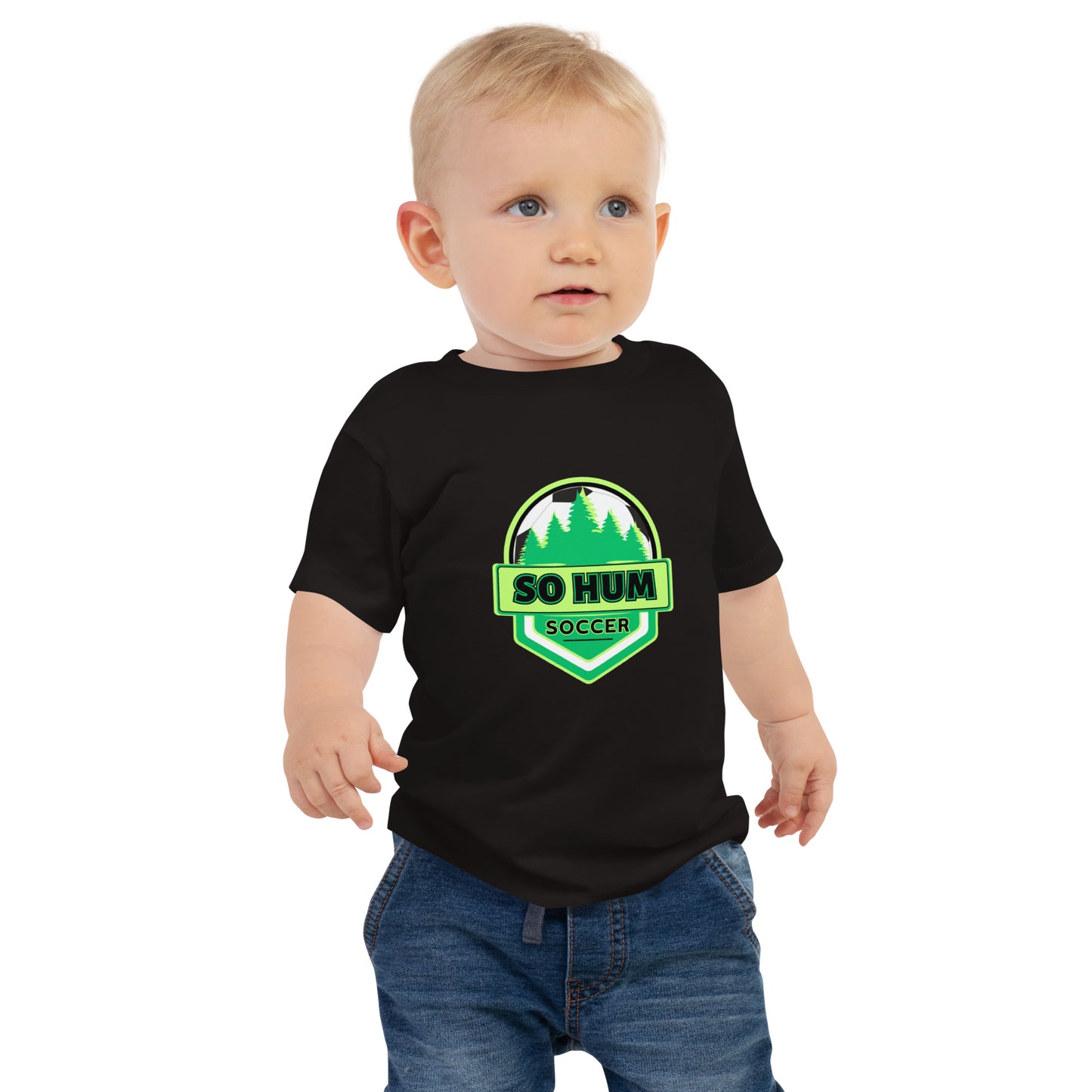 So Hum Soccer Green Baby Jersey Short Sleeve Tee