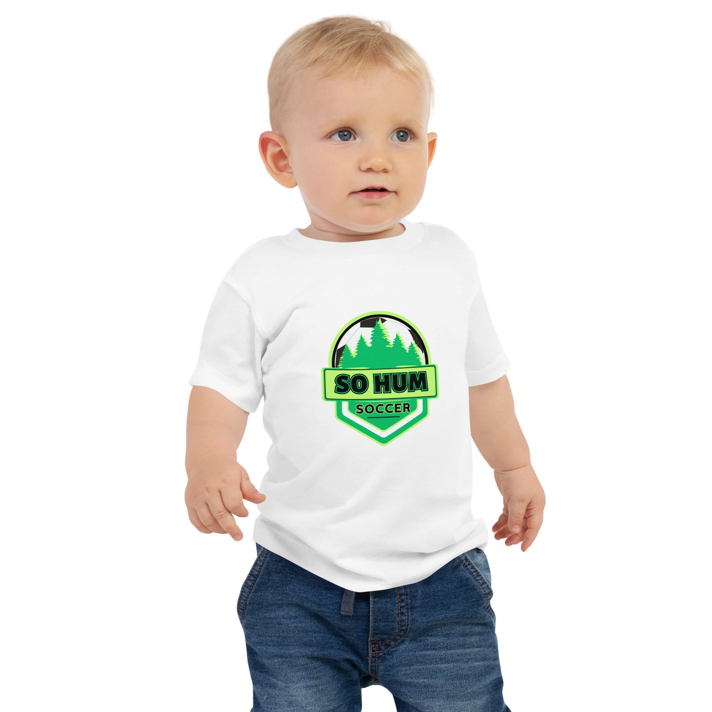 So Hum Soccer Green Baby Jersey Short Sleeve Tee