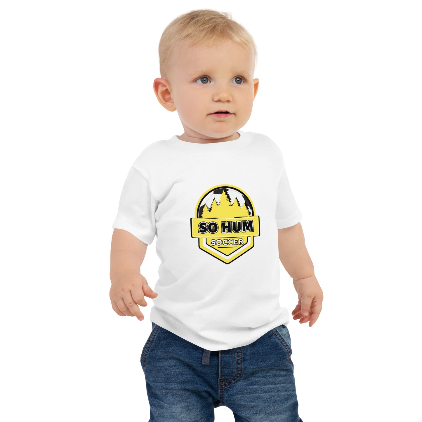 So Hum Soccer Yellow Baby Jersey Short Sleeve Tee