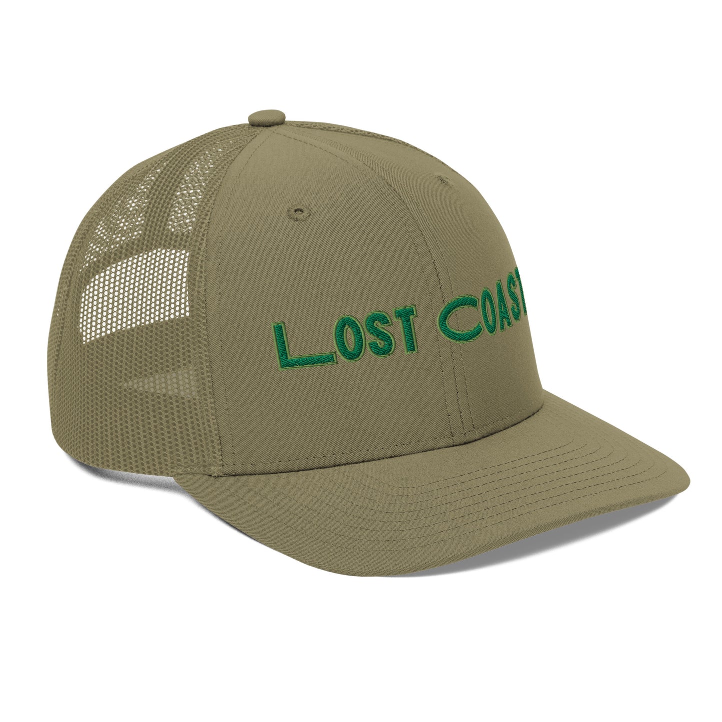 Lost Coast Green Stitch Trucker Cap