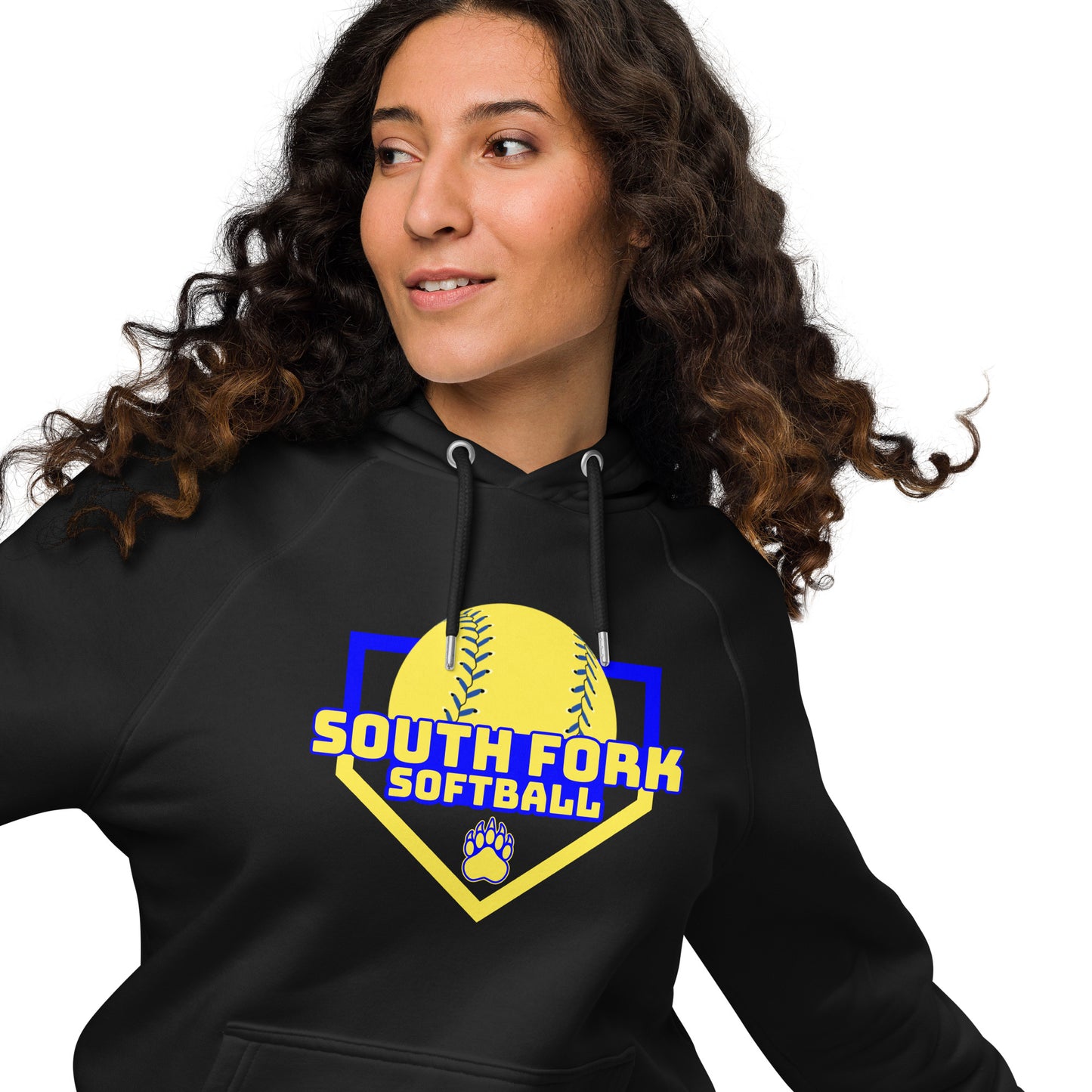 South Fork Softball Home Plate Hoodie Organic Cotton