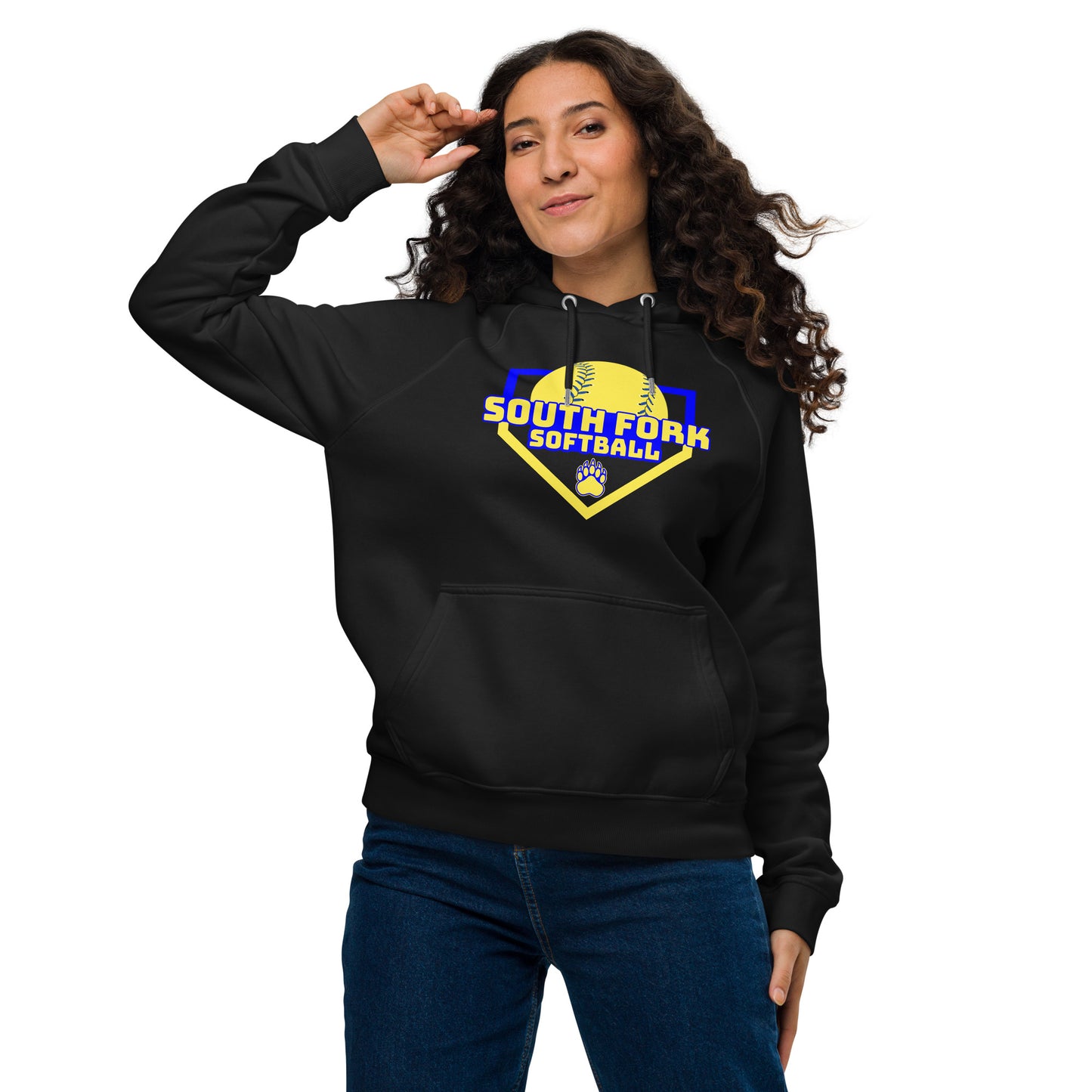 South Fork Softball Home Plate Hoodie Organic Cotton